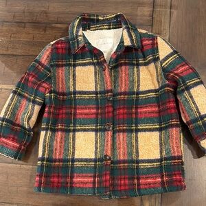 Cozy Plaid Sherpa-Lined Shirt